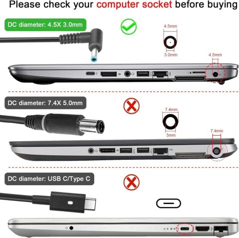 ZASILACZ ŁADOWARKA LAPTOP HP Pavilion Probook Chromebook 19,5V 3,33A 65W